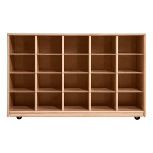 Maple 20-Tray Cubby Storage Unit - w/o Trays