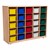 Maple 25-Tray Cubby Storage Unit w/ Assorted Color Trays