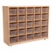 Maple 25-Tray Cubby Storage Unit w/ Clear Trays