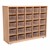 Maple 25-Tray Cubby Storage Unit w/ Clear Trays