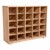 Maple 25-Tray Cubby Storage Unit w/o Trays