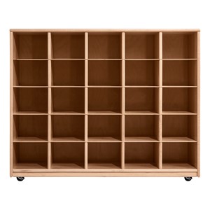 Maple 25-Tray Cubby Storage Unit w/o Trays