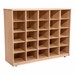 Maple 25-Tray Cubby Storage Unit w/o Trays