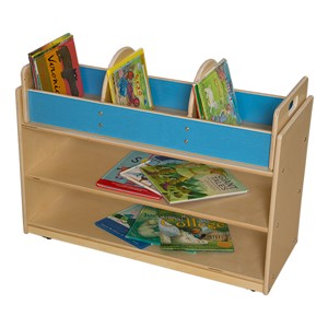 Mobile Base Cabinet w/ Book Storage Topper - Unassembled