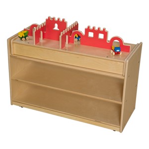 Mobile Base Cabinet w/ Castle Topper - Assembled