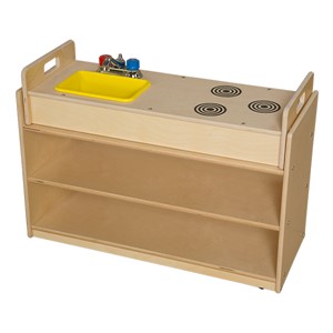 Mobile Base Cabinet w/ Play Sink Topper - Unassembled