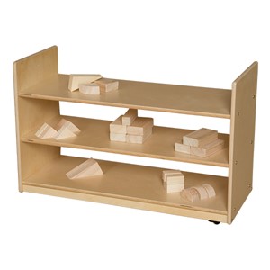 Mobile Base Cabinet w/ Shelving - Assembled