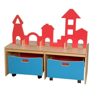 Castle Play w/ Storage Bins - Blue