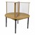 HPL Round Table w/ Sneeze Guard & Adjustable Legs