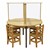 HPL Round Table w/ Sneeze Guard & Adjustable Legs