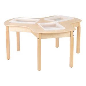 Preschool Work Around Table with Bins