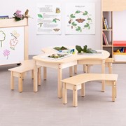 Indoor HPL Work Around Table w/ Bins