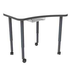 Accent Series Amoeba Collaborative Table w/ Whiteboard Top & Bin