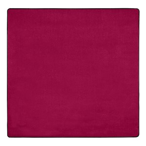 Heavy-Duty Solid Color Classroom Rug - Square (6' W x 6' L) - Cranberry