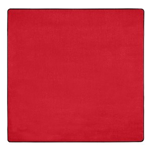 Heavy-Duty Solid Color Classroom Rug - Square (6' W x 6' L) - Rowdy Red