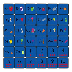 Alphabet Seating Learning Carpet Squares - Set of 36