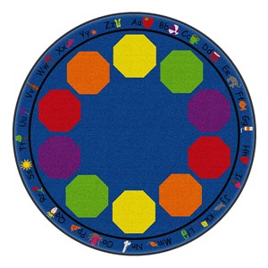 Alphabet Seating Rug™ - Round  (6' Diameter)