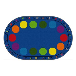 Alphabet Seating Rug™ - Oval (7' 6" W x 12' L)