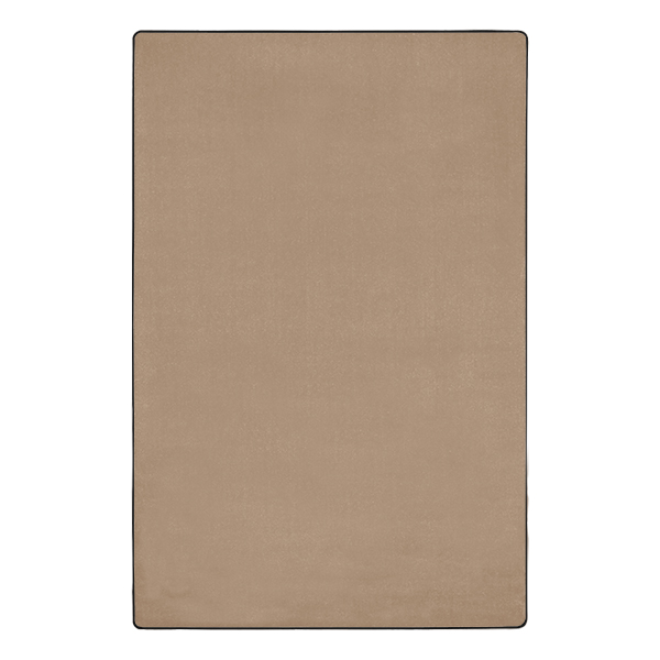 Solid Color Classroom Rug - Rectangle (7' 6" W x 12' L) - Almond