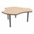 Shapes Accent Series Cog Collaborative Table w/ Glides - Maple Top w/ Cosmic Strandz Legs