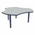 Shapes Accent Series Cog Collaborative Table w/ Glides - North Sea Top w/ Navy Legs