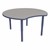 Shapes Accent Series Crescent Collaborative Table w/ Glides - Cosmic Strandz Top w/ Navy Legs