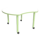 Accent Series Preschool Crescent Collaborative Table w/ Whiteboard Top