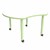 Shapes Accent Series Crescent Collaborative Table w/ Whiteboard Top & Casters