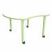 Shapes Accent Series Crescent Collaborative Table w/ Whiteboard Top & Casters