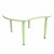 Shapes Accent Series Crescent Collaborative Table w/ Whiteboard Top & Glides - Green Apple