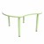Shapes Accent Series Crescent Collaborative Table w/ Whiteboard Top & Glides - Green Apple