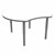 Shapes Accent Series Crescent Collaborative Table w/ Whiteboard Top & Glides - North Sea