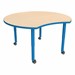 Shapes Accent Series Crescent Collaborative Table w/ Casters