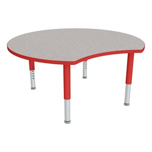 Preschool Crescent Mobile Collaborative Table - Shown w/ Glides