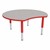 Preschool Crescent Mobile Collaborative Table - Shown w/ Glides