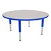 Round Adjustable-Height Mobile Preschool Activity Table-Chown ab Glides