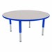 Round Adjustable-Height Mobile Preschool Activity Table-Chown ab Glides