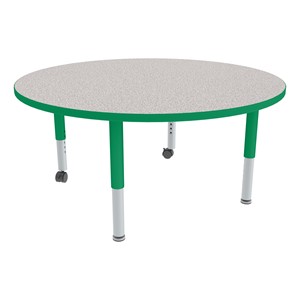 Round Adjustable-Height Mobile Preschool Activity Table-Chown ab So