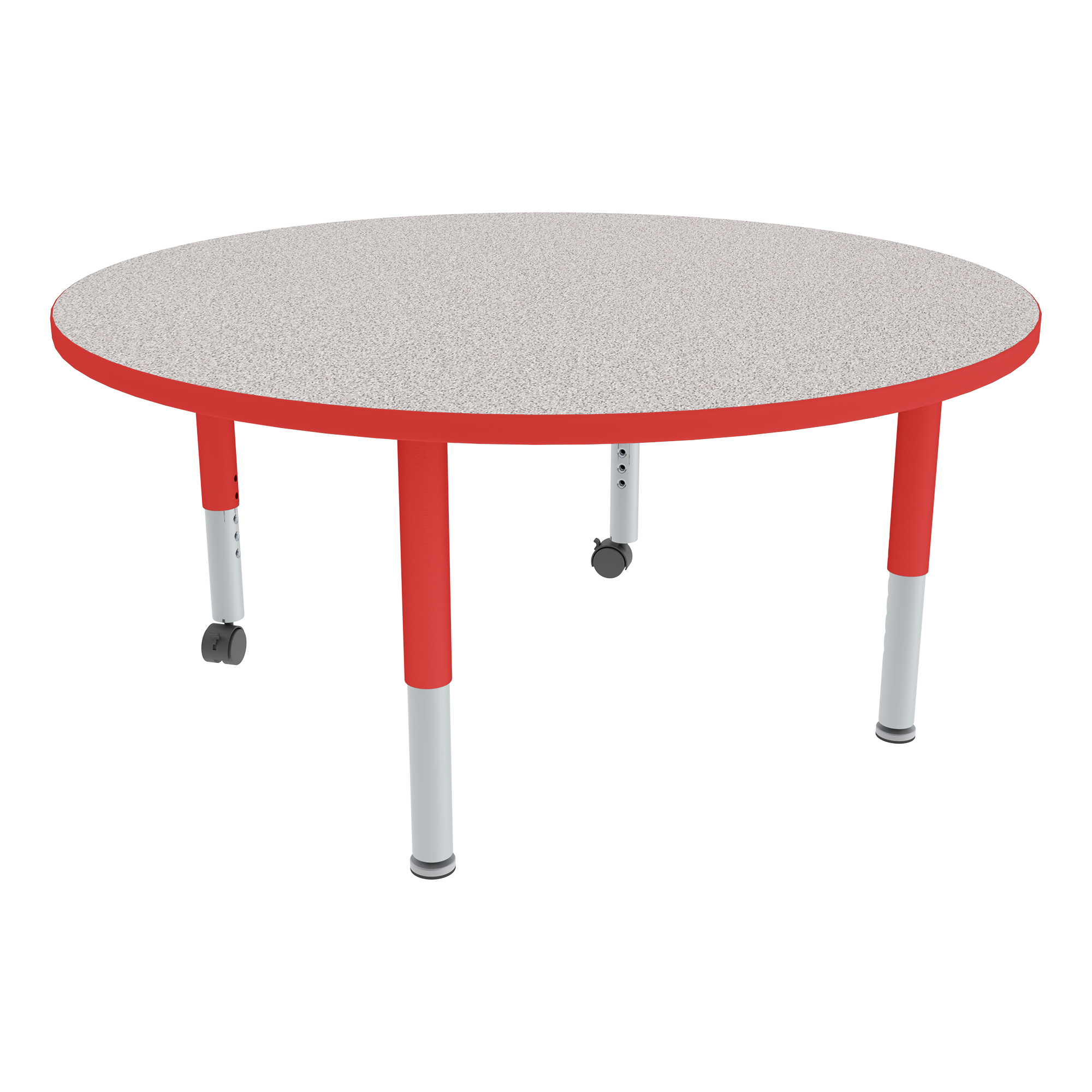 Round Adjustable-Height Mobile Preschool Activity Table-Chown ab So