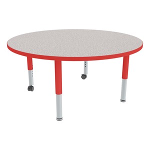 Round Adjustable-Height Mobile Preschool Activity Table-Chown ab So