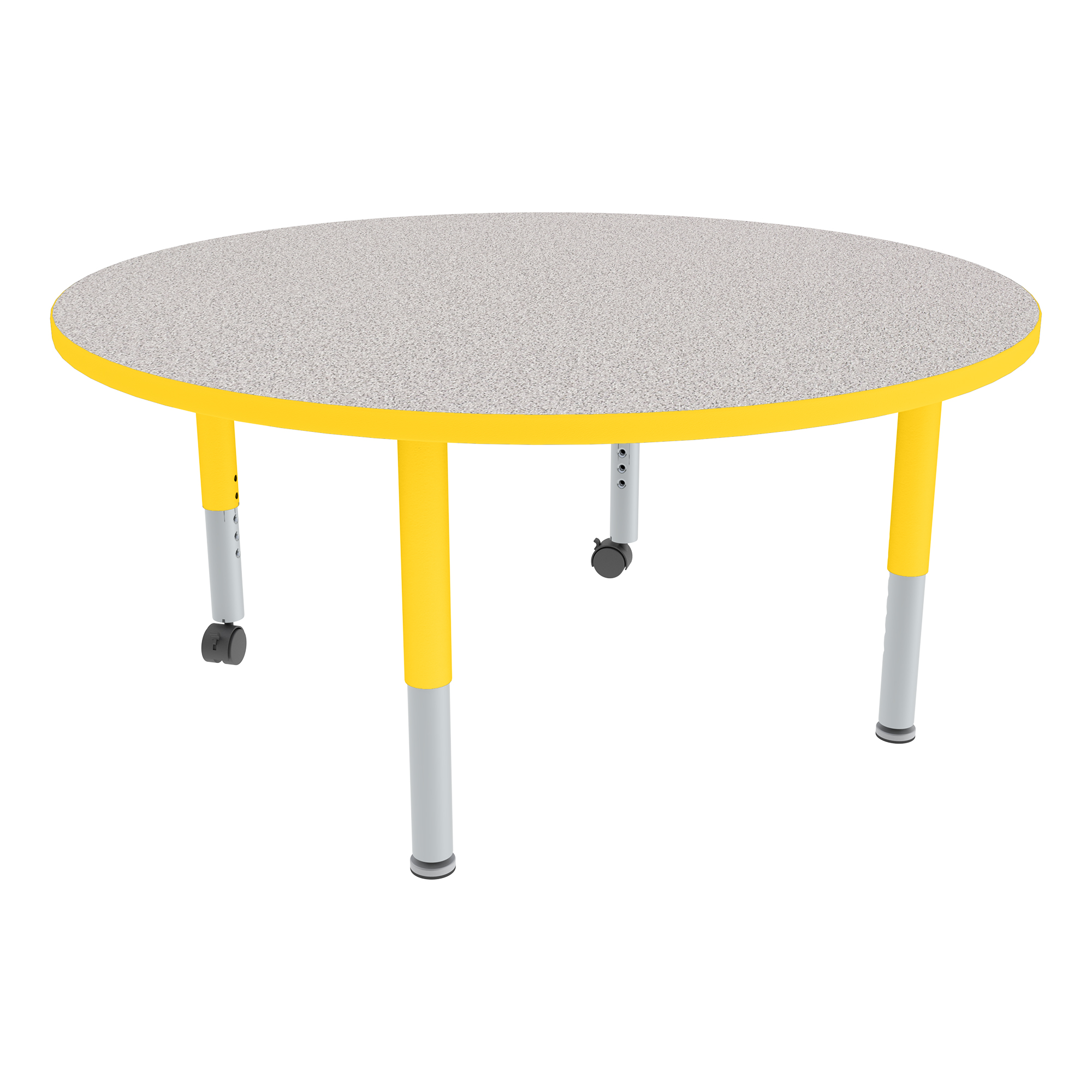 Round Adjustable-Height Mobile Preschool Activity Table-Chown ab So