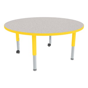 Round Adjustable-Height Mobile Preschool Activity Table-Chown ab So