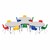 Preschool Crescent & Cog Mobile Collaborative Table & Assorted Color Chair Set