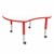 Preschool Crescent Mobile Collaborative Table w/ Whiteboard Top
