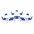 Preschool Crescent & Cog Mobile Collaborative Table w/ Whiteboard Top & Chair Set