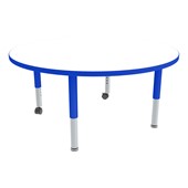 Shapes Series Round Adjustable-Height Mobile Preschool Collaborative Table w/ Whiteboard Top