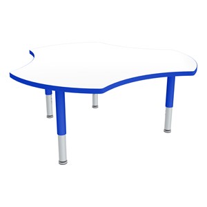 Preschool Cog Mobile Collaborative Table w/ Whiteboard Top - Shown w/ Glides