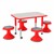 Rectangle Adjustable-Height Preschool Table & Stool Set
