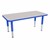 Rectangle Adjustable-Height Mobile Preschool Activity Table