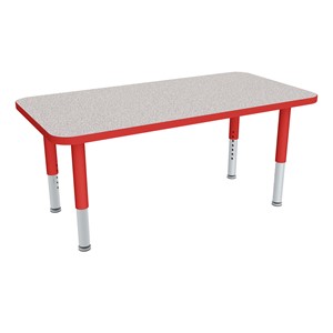 Rectangle Adjustable-Height Preschool Table  (24" W x 36" L)